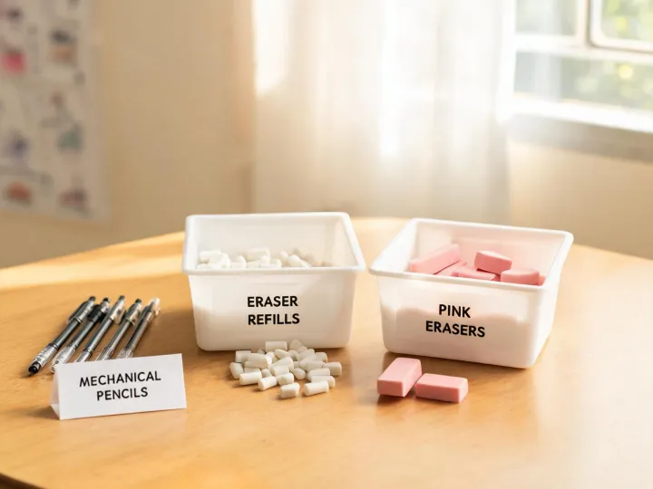Paper Mate mechanical pencils and erasers